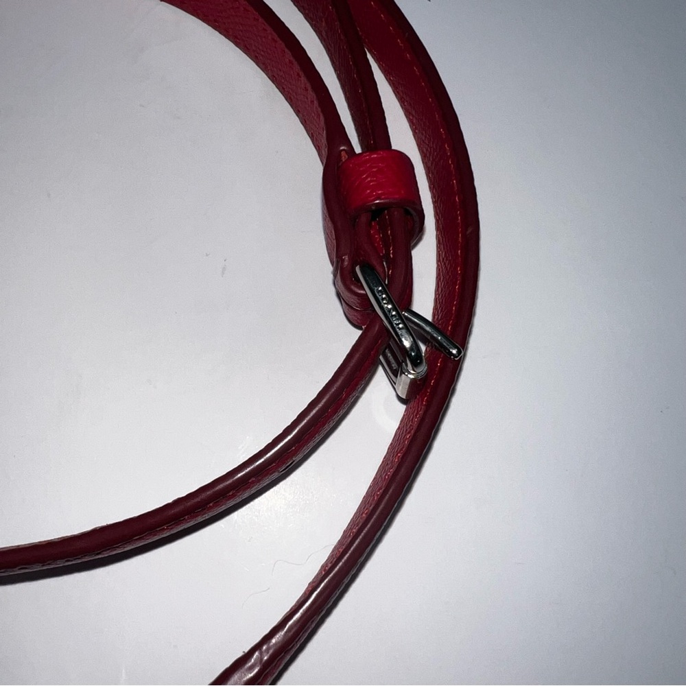 Coach Authentic Red Adjustable Thin Leather Purse… - image 3